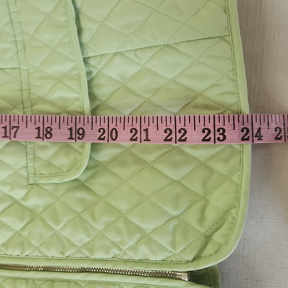 Ann Taylor Loft  Light Lime Green Quilted Jacket. Size 12 - Picture 7 of 9
